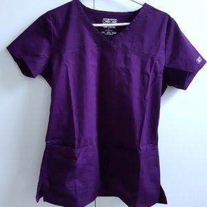 Cherokee V-Neck Scrub Top (Eggplant)